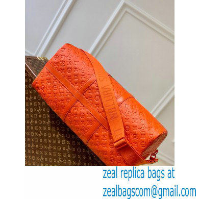 Louis Vuitton Taurillon Monogram leather Keepall Bandouliere 50 Bag M20963 Orange - Click Image to Close