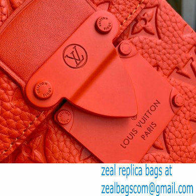 Louis Vuitton Taurillon Monogram leather S-Lock Vertical wearable wallet Bag Orange