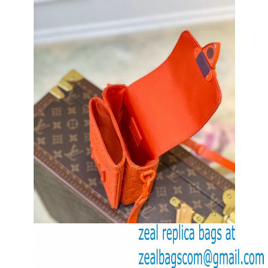 Louis Vuitton Taurillon Monogram leather S-Lock Vertical wearable wallet Bag Orange