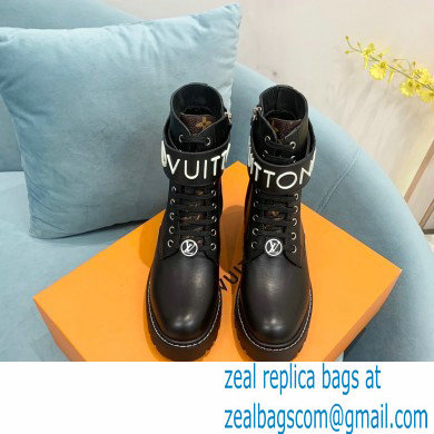 Louis Vuitton Territory Flat Ranger Ankle Boots Black with LV Circle and Vuitton signatures on the strap 2022