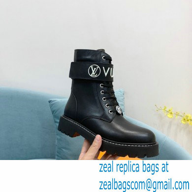 Louis Vuitton Territory Flat Ranger Ankle Boots Black with LV Circle and Vuitton signatures on the strap 2022 - Click Image to Close