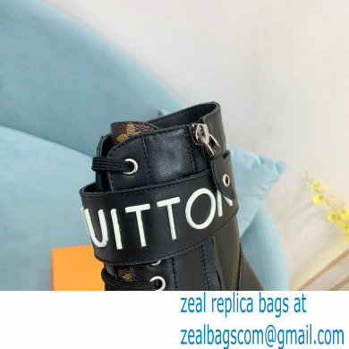 Louis Vuitton Territory Flat Ranger Ankle Boots Black with LV Circle and Vuitton signatures on the strap 2022