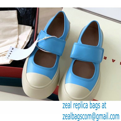 Marni leather Pablo Mary Jane Sneakers Blue 2022