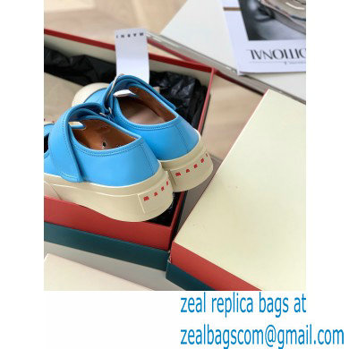 Marni leather Pablo Mary Jane Sneakers Blue 2022 - Click Image to Close