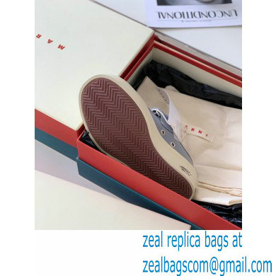 Marni leather Pablo Mary Jane Sneakers Gray 2022 - Click Image to Close