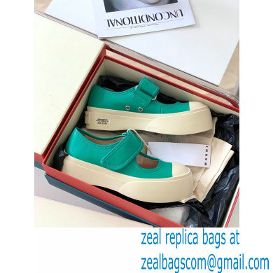 Marni leather Pablo Mary Jane Sneakers Green 2022