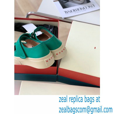Marni leather Pablo Mary Jane Sneakers Green 2022