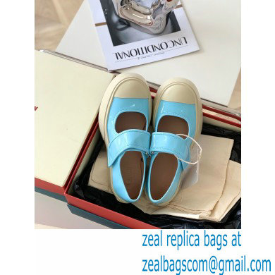 Marni leather Pablo Mary Jane Sneakers Light Blue 2022