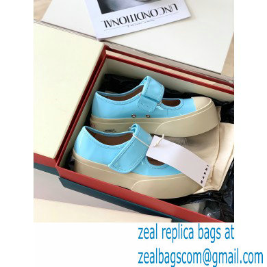 Marni leather Pablo Mary Jane Sneakers Light Blue 2022