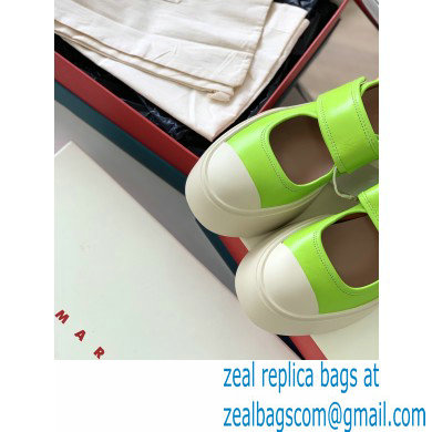 Marni leather Pablo Mary Jane Sneakers Light Green 2022