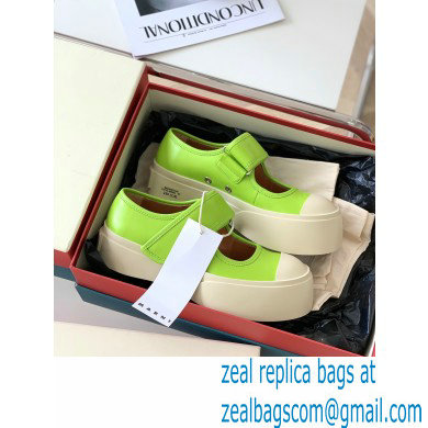 Marni leather Pablo Mary Jane Sneakers Light Green 2022