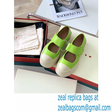 Marni leather Pablo Mary Jane Sneakers Light Green 2022 - Click Image to Close