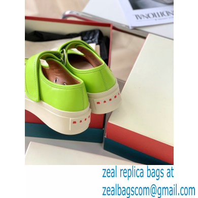 Marni leather Pablo Mary Jane Sneakers Light Green 2022 - Click Image to Close