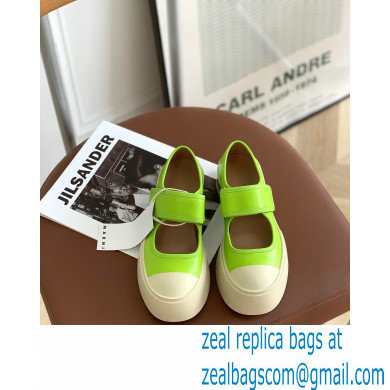 Marni leather Pablo Mary Jane Sneakers Light Green 2022