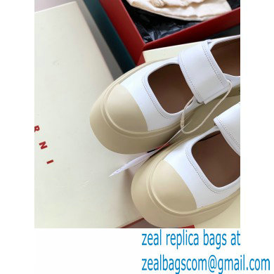 Marni leather Pablo Mary Jane Sneakers White 2022 - Click Image to Close