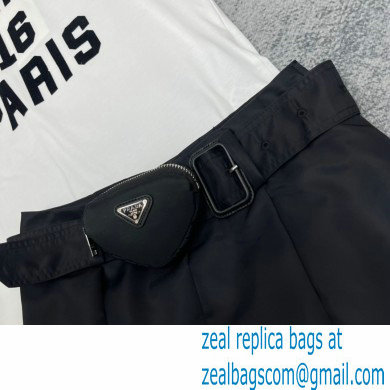 PRADA Re-Nylon circle skirt BLACK with a pouch 2022