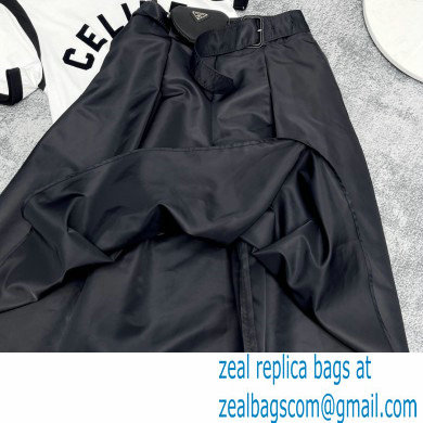 PRADA Re-Nylon circle skirt BLACK with a pouch 2022 - Click Image to Close