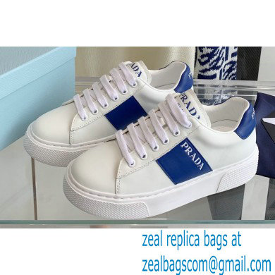 Prada Calfskin White Sneakers 01 2022 - Click Image to Close