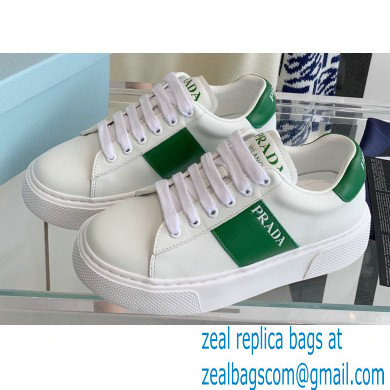 Prada Calfskin White Sneakers 03 2022 - Click Image to Close