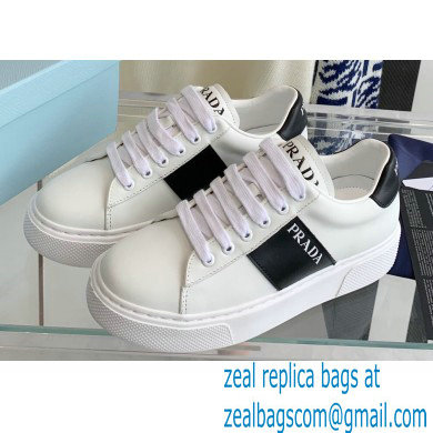 Prada Calfskin White Sneakers 04 2022 - Click Image to Close