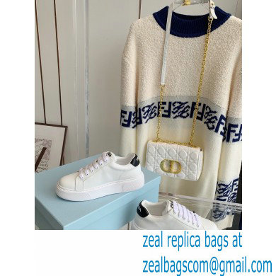 Prada Calfskin White Sneakers 05 2022 - Click Image to Close
