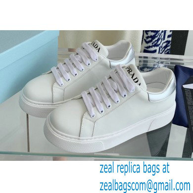 Prada Calfskin White Sneakers 10 2022 - Click Image to Close