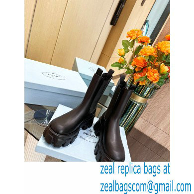 Prada Monolith Brushed leather boots 1U749M Black 2022
