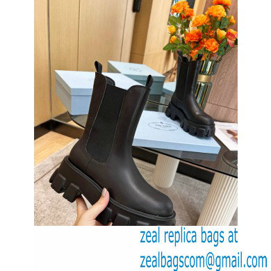 Prada Monolith Brushed leather boots 1U749M Black 2022