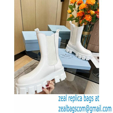 Prada Monolith Brushed leather boots 1U749M White 2022