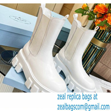 Prada Monolith Brushed leather boots 1U749M White 2022