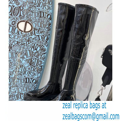 Prada Patent leather High boots Black 2022