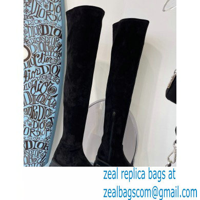 Prada Suede leather High boots Black 2022