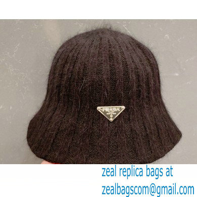 Prada Wool Bucket Hat Black