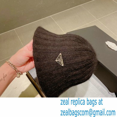 Prada Wool Bucket Hat Black - Click Image to Close