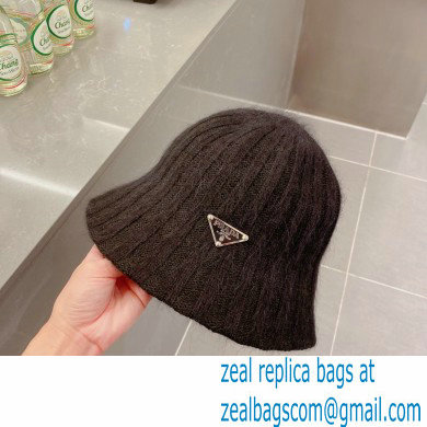 Prada Wool Bucket Hat Black