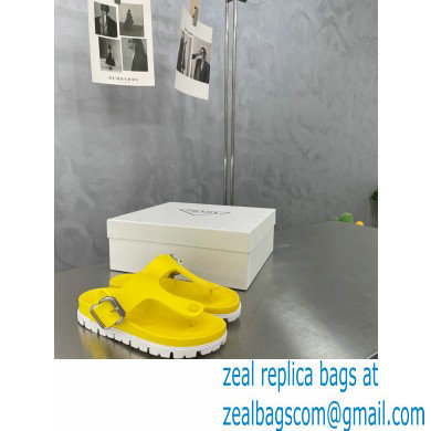 Prada metal buckle Rubber flip-flops Sandals Yellow 2022