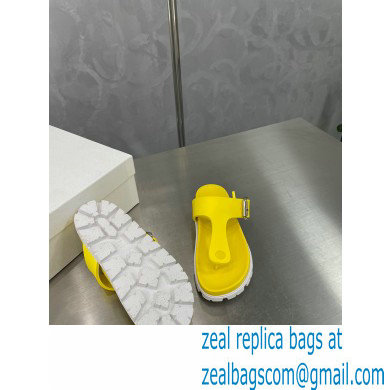 Prada metal buckle Rubber flip-flops Sandals Yellow 2022