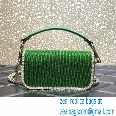 Valentino Garavani Loco embroidered small shoulder bag GREEN 2022