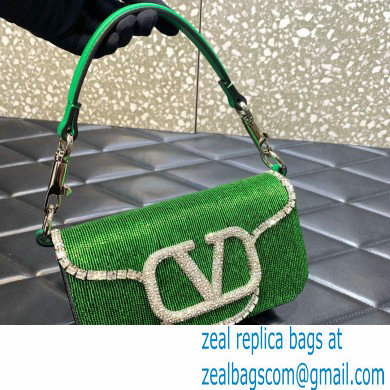 Valentino Garavani Loco embroidered small shoulder bag GREEN 2022