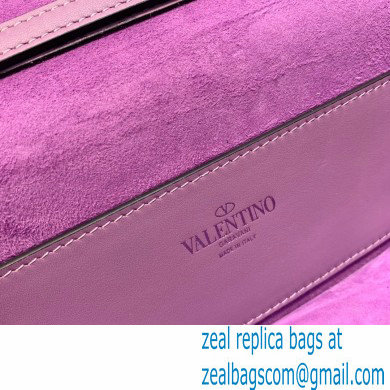Valentino Garavani Loco embroidered small shoulder bag PURPLE 2022