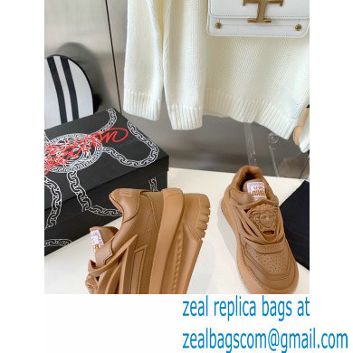 Versace La Medusa Odissea Sneakers Brown 2022 - Click Image to Close