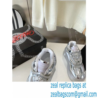 Versace La Medusa Odissea Sneakers Silver 2022 - Click Image to Close