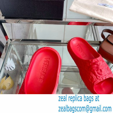 Versace Medusa Dimension Slides Red 2022 - Click Image to Close