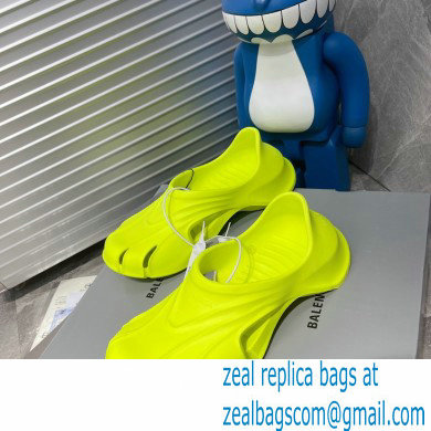 balenciaga Mold Closed in neon yellow rubber