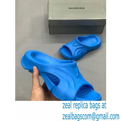 balenciaga Mold rubber slide in blue - Click Image to Close