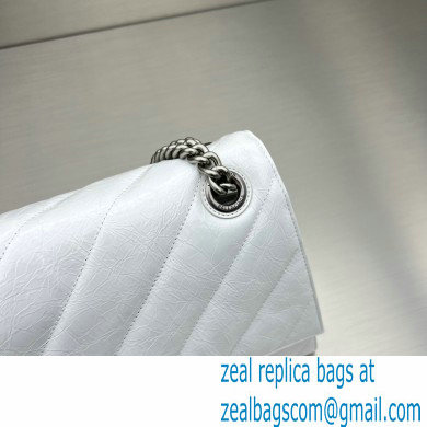 balenciaga Women's Crush Medium Chain Bag Quilted in white 2022