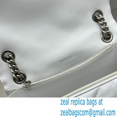 balenciaga Women's Crush Medium Chain Bag Quilted in white 2022 - Click Image to Close