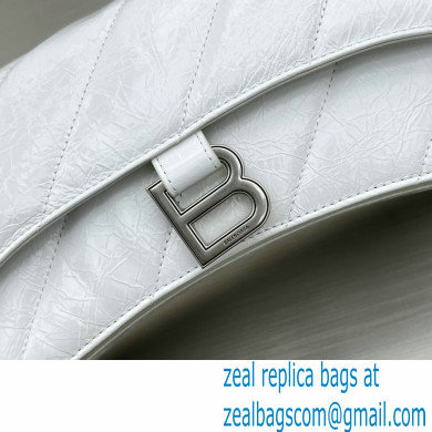 balenciaga Women's Crush Small Chain Bag Metallized Quilted in white 2022 - Click Image to Close