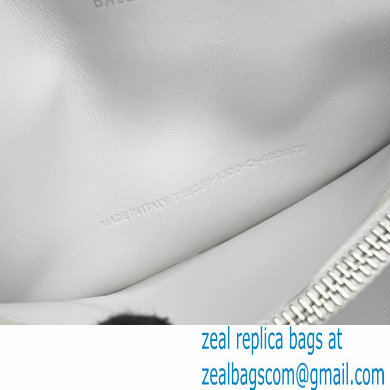 balenciaga Women's Crush Small Chain Bag Metallized Quilted in white 2022 - Click Image to Close