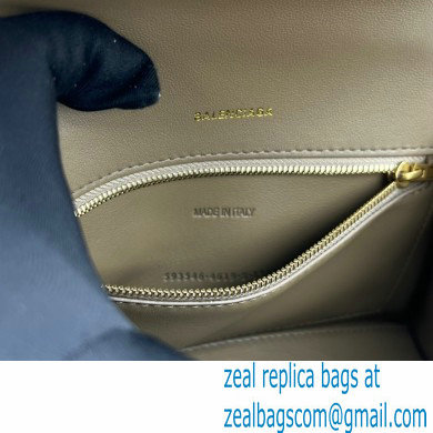 balenciaga Women's Hourglass Small Handbag Bb Monogram Coated Canvas in Beige - Click Image to Close